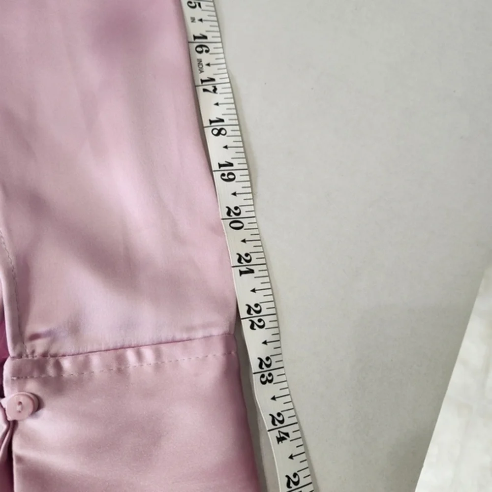 Zara Dress Womens Size Small Light Pink‎ Shirt Satin Collared Wrap Elegant Dress - Picture 9 of 14